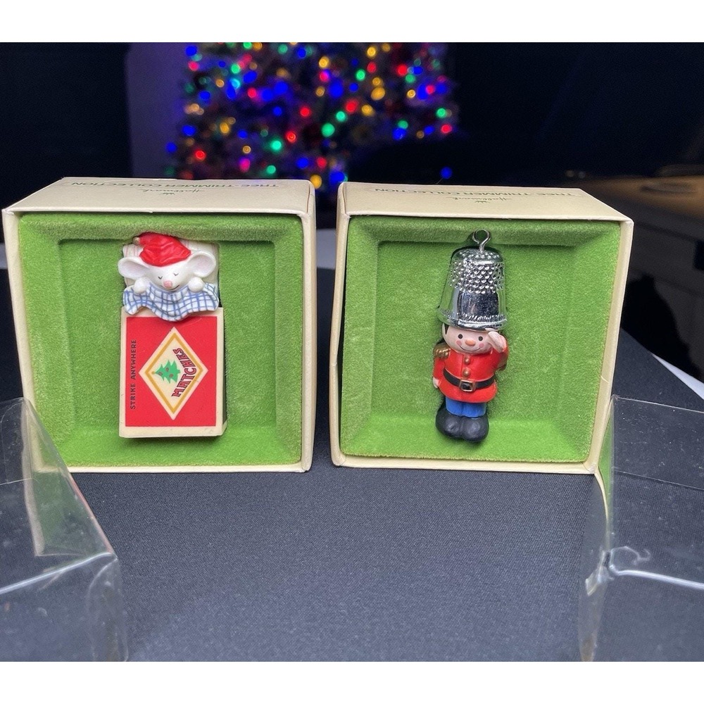 Vintage 1979 Ornaments Matchless Christmas & Little Trimmer in Boxes‎ Hallmark